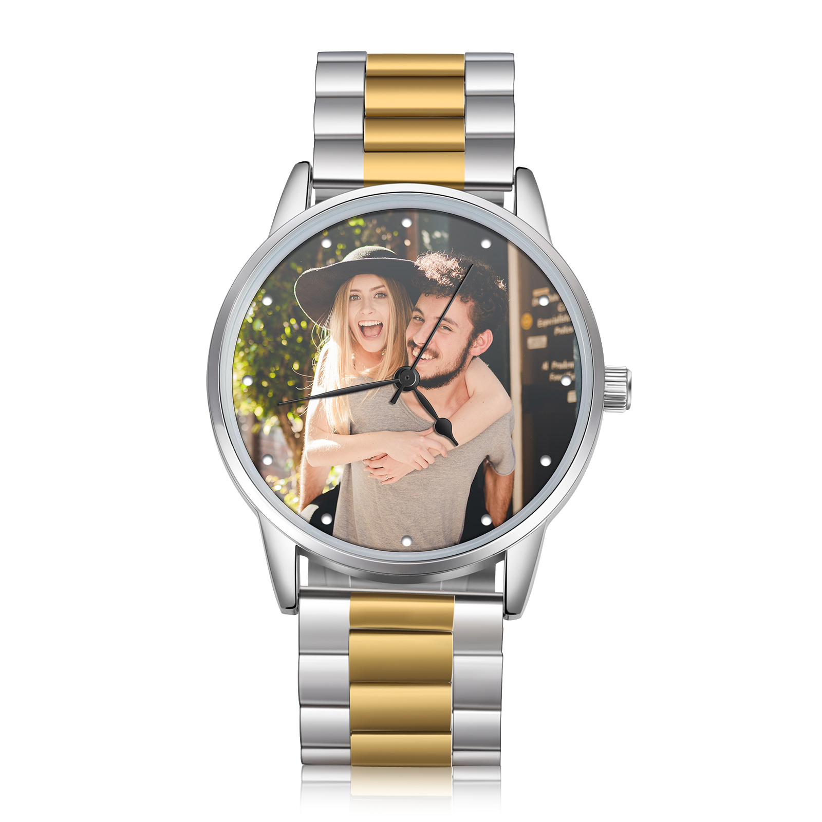 Personalized Photo Men's Watch with Custom1 Photos and 1 Text Watch Gifts for Him | Jessmade