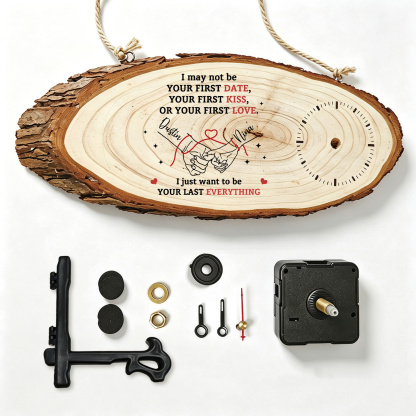 Personalised Rustic Wooden Couple’s Clock Gift