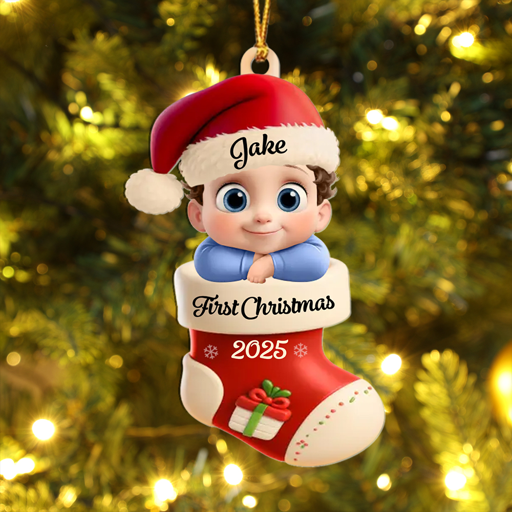 Personalised Baby’s First Christmas Stocking Ornament