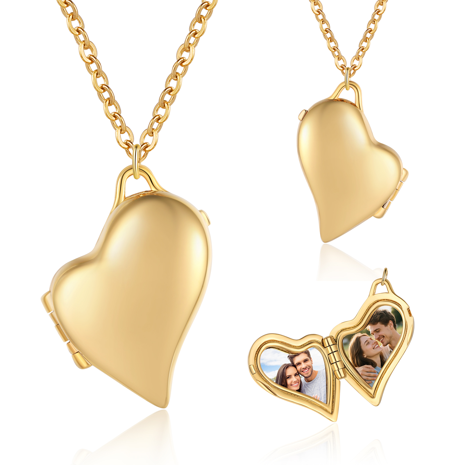 Personalised Heart Photo Locket Necklace