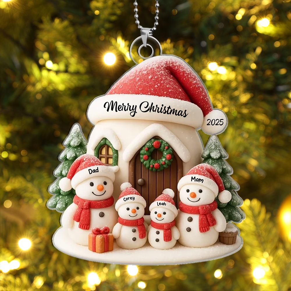 Personalized Family Christmas Ornament Customizable Tree Decor Holiday Keepsake Gift for Parents and Kids |Jessemade
