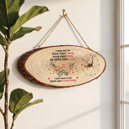 Personalised Rustic Wooden Couple’s Clock Gift