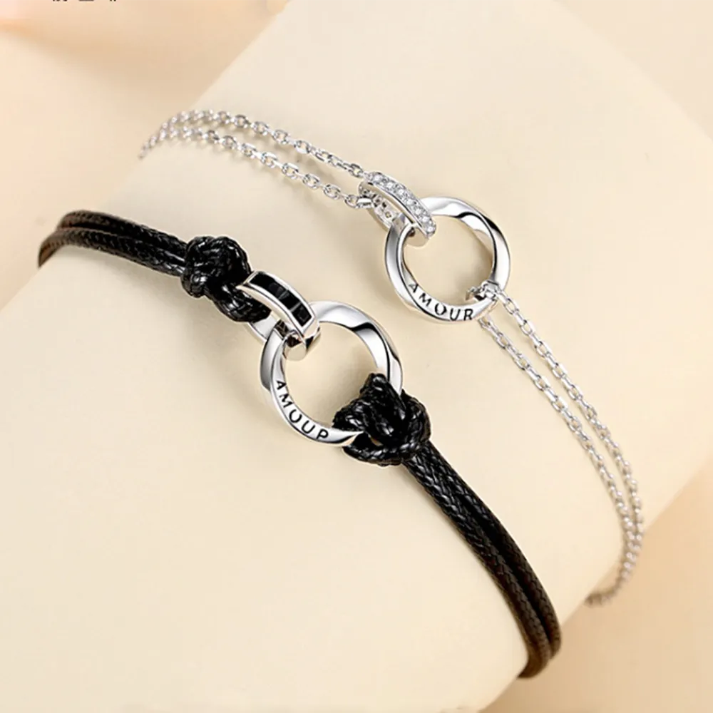 Personalised Couple Bracelets Custom Names Matching Bracelet Love Gifts