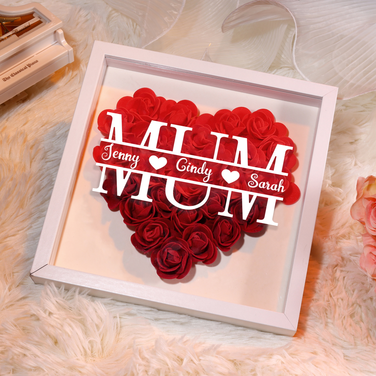 Personalised Custom Name and Text, Exquisite Love Decorations in Five Colors, Home Decoration Gifts for Mum