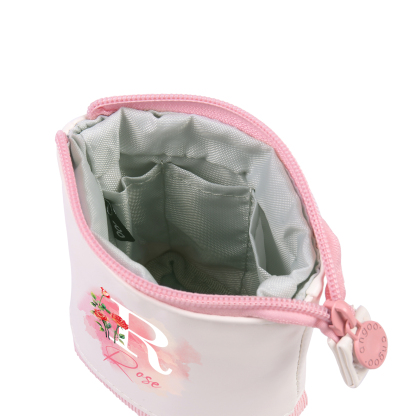 Personalised Pencil Case Custom Name & Letter & Birthday Flower Pen Pouch Back To School Gift for Kids