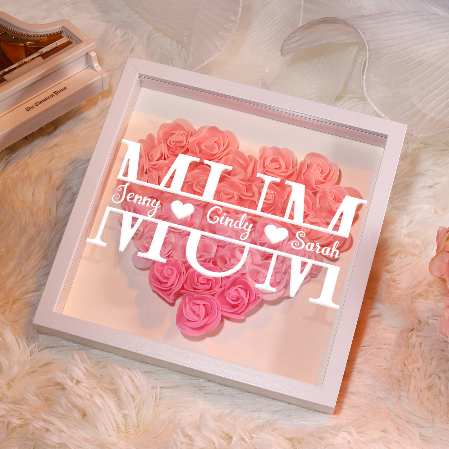 Personalised Custom Name and Text, Exquisite Love Decorations in Five Colors, Home Decoration Gifts for Mum