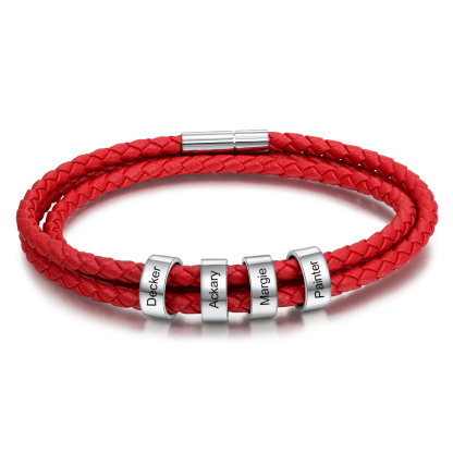Custom 4 Beads Men's Bracelet For Him Best Gift For Dad