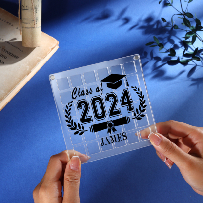 Personalised Acrylic Graduation Gift, Customized Name, Text and Date Acrylic Ornament Gift For Her/Him