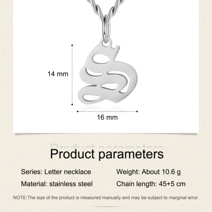 Personalised Letter Necklace Classic Jewelry Gift For Her