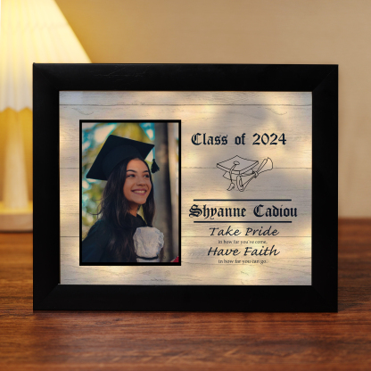 2024 Graduation Gift - Personalised Year & Photo & Name Frame Night Light LED Night Light Gift for Her/Him