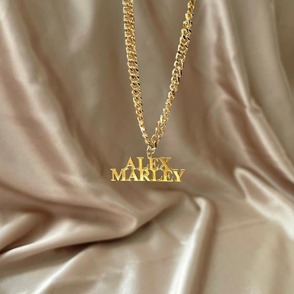 Personalised Necklace Custom 2 Names Necklace Gift For Women