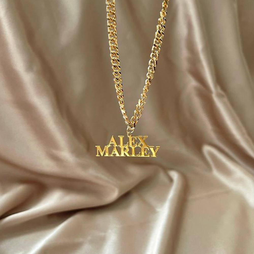 Personalised Necklace Custom 2 Names Necklace Gift For Women