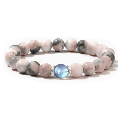 Beautiful Pink Natural Stone Bracelet With Card, As A Gift For My Daughter's Back To School