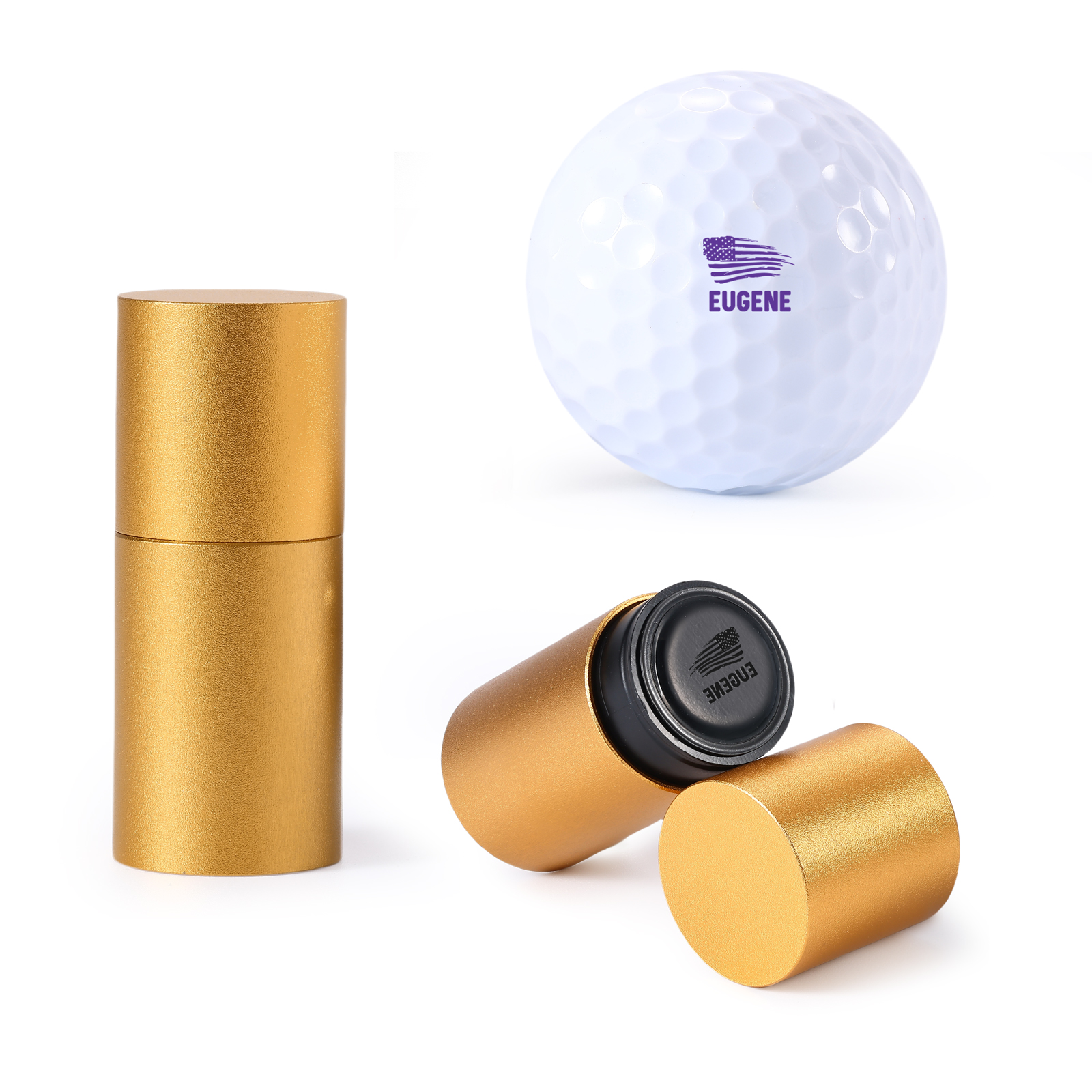 Personalised Golf Ball Stamp, Sleek Metal Case Practical Gift for Golfers
