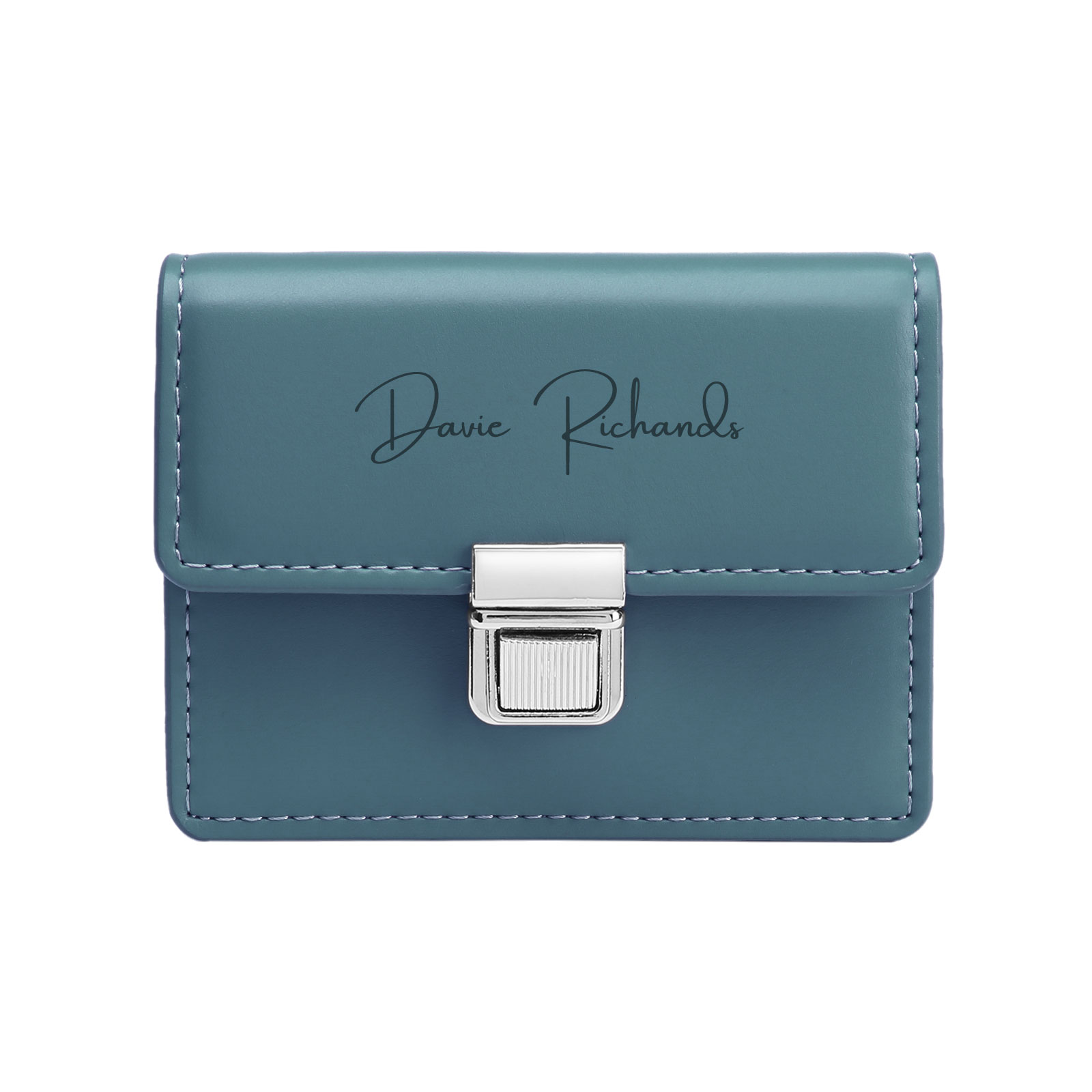 Custom Purse-Personalised Photo & Text PU Leather Ring Wallet Coin Purse Three Colors Available Gift for Her