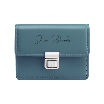 Custom Purse-Personalised Photo & Text PU Leather Ring Wallet Coin Purse Three Colors Available Gift for Her