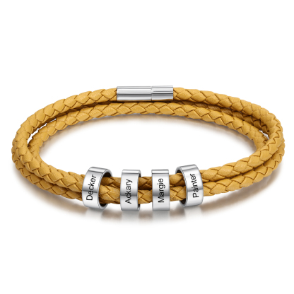 Custom 4 Beads Men's Bracelet For Him Best Gift For Dad