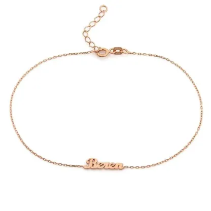 Adjustable Personalised Name Ankle Bracelet Custom 1 Name Anklet Gifts for Her