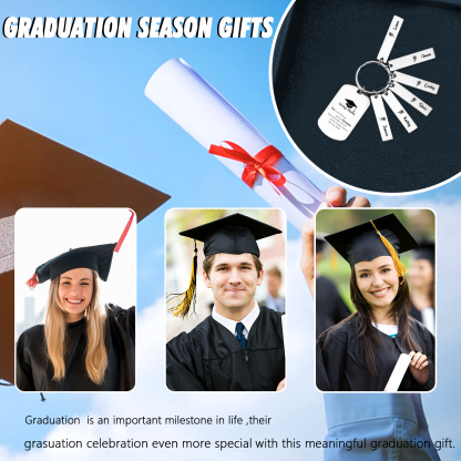 6 Names - Personalised Name Exquisite Graduation Keyring Gift For Her/Him
