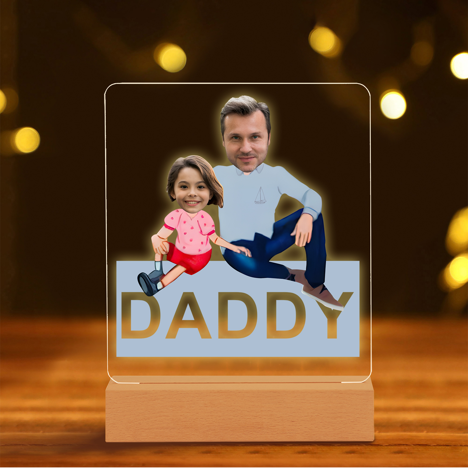 2024 Graduation Gifts - Personalised Photo Family Night Light Custom Text LED Light Graduation Gift for Son/Daughter