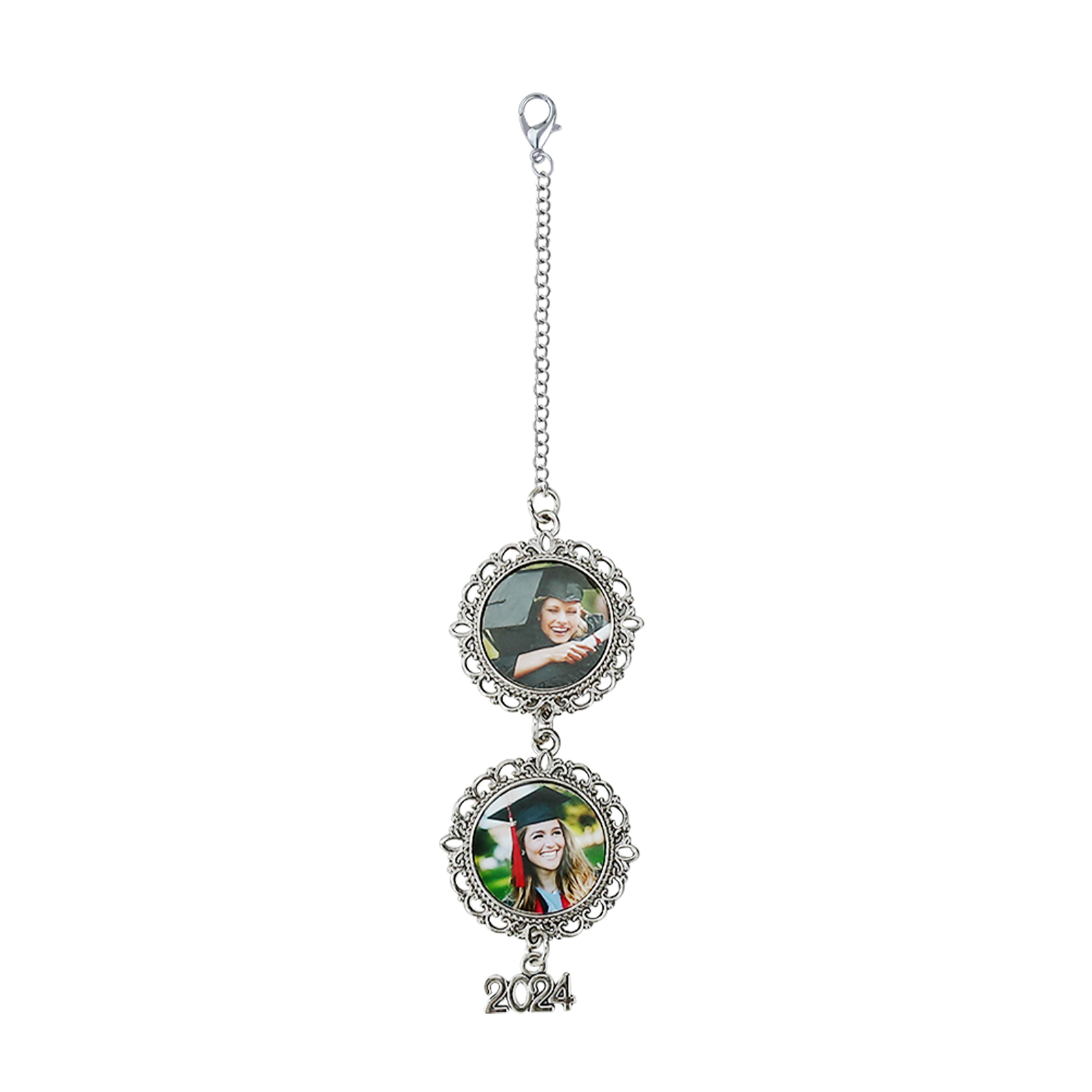 2024 Graduation Gifts - Personalised 2 Photo Pendant Graduation Gift for Him/Her