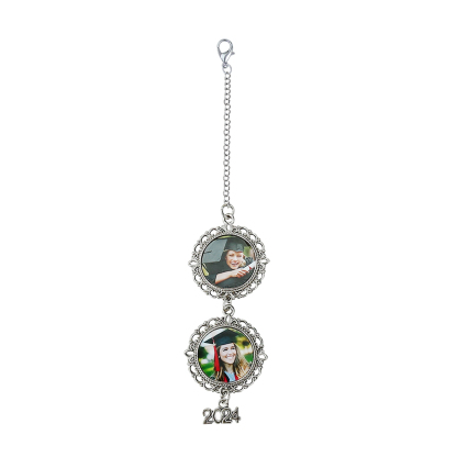 2024 Graduation Gifts - Personalised 2 Photo Pendant Graduation Gift for Him/Her