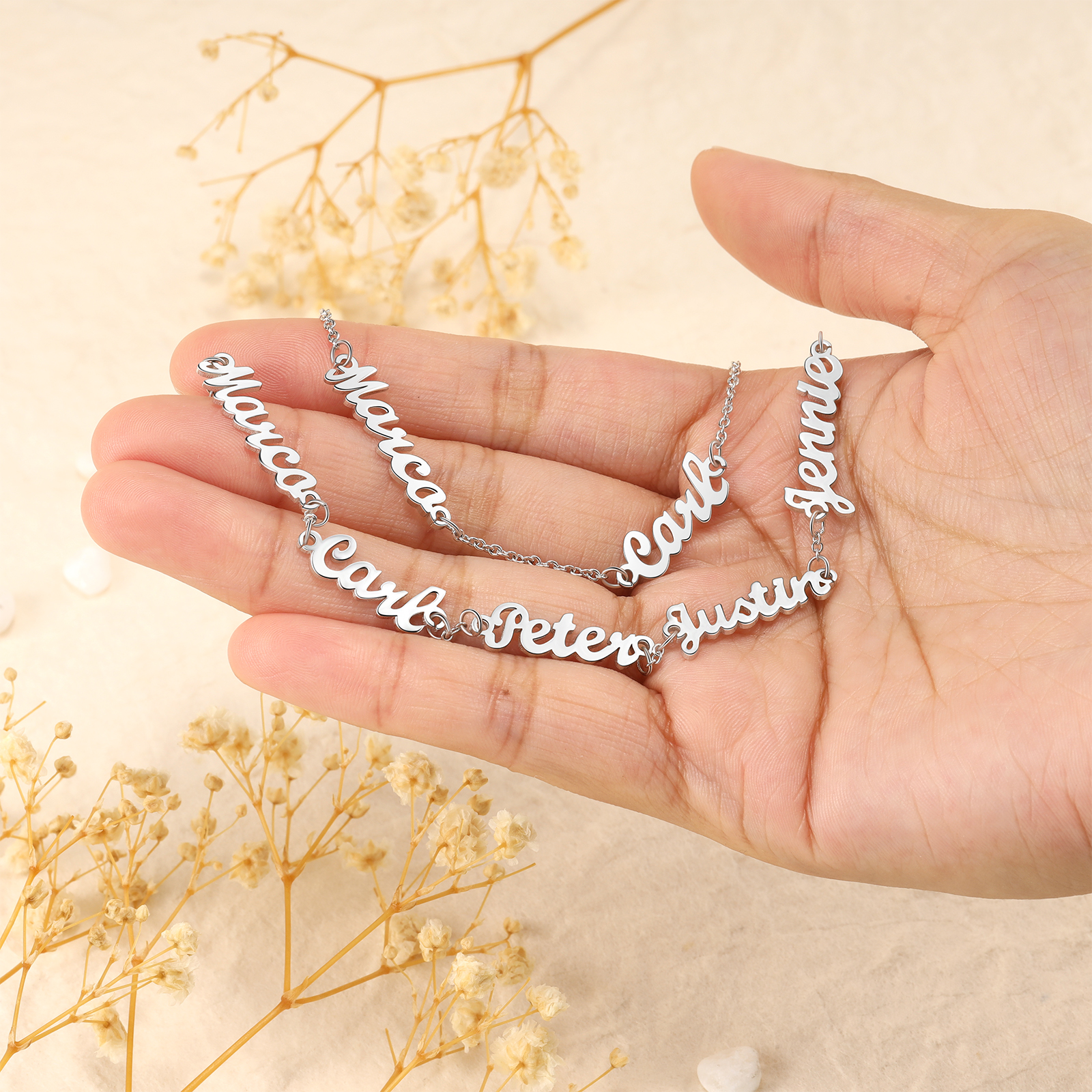 Personalised Family Name Bracelet Custom 2 Names Bracelet  Best Gift For Her