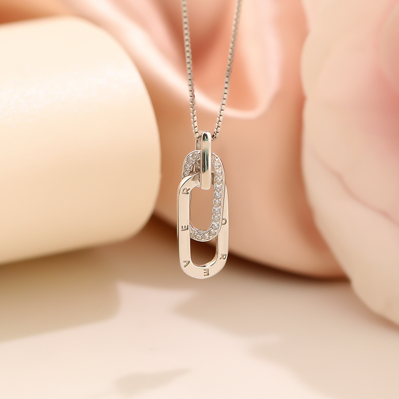 To My Bestie Forever Linked Together Necklace in Silver True Friendship Gift Set