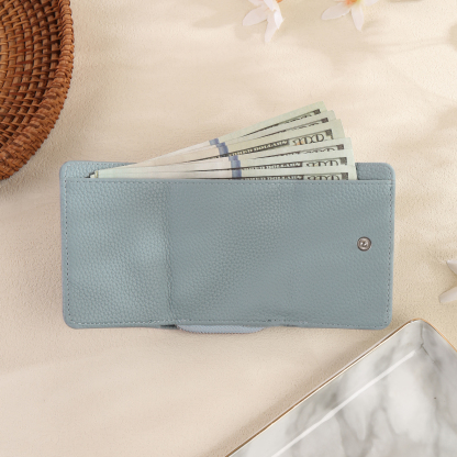 Custom Purse-Personalised Photo Quality Leather Folding Wallet Custom Text Wallet Gift for Her