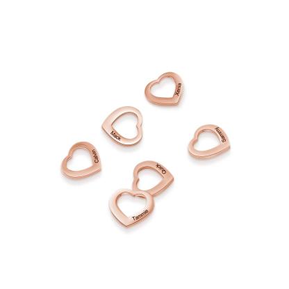 Name Heart Charm for Bangle Bracelet