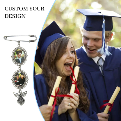 Personalised Photo Brooch, A Special Graduation Gift For Him