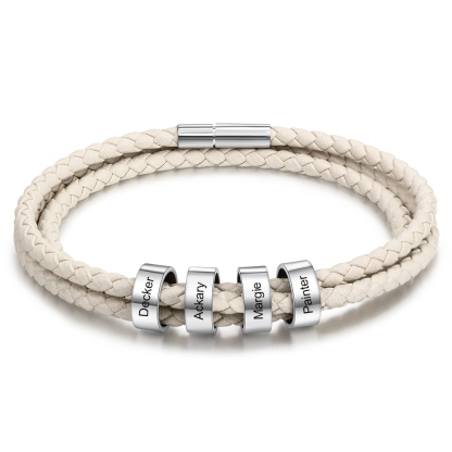 Custom 4 Beads Men's Bracelet For Him Best Gift For Dad