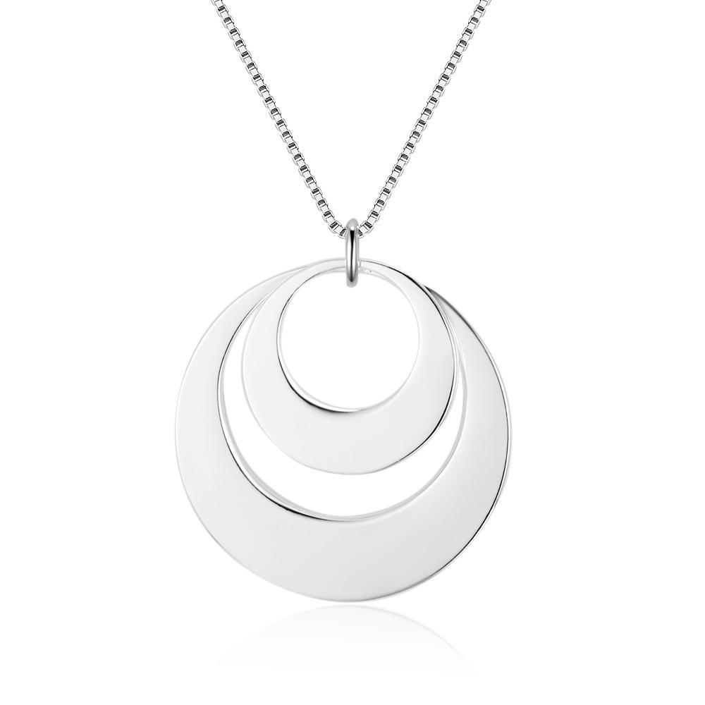 Personalised 2 Circle Interlocking Necklace
