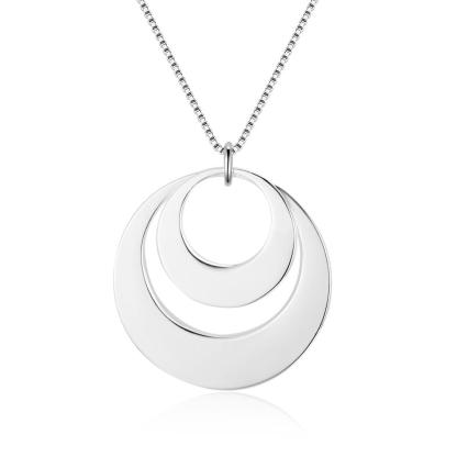 Personalised 2 Circle Interlocking Necklace