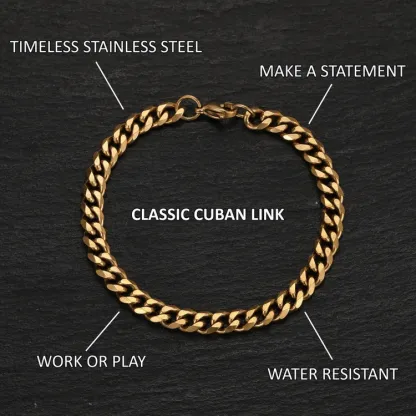 To My Man I LOVE YOU Cuban Chain Bracelet Stainless Steel Bracelet Romantic Gift