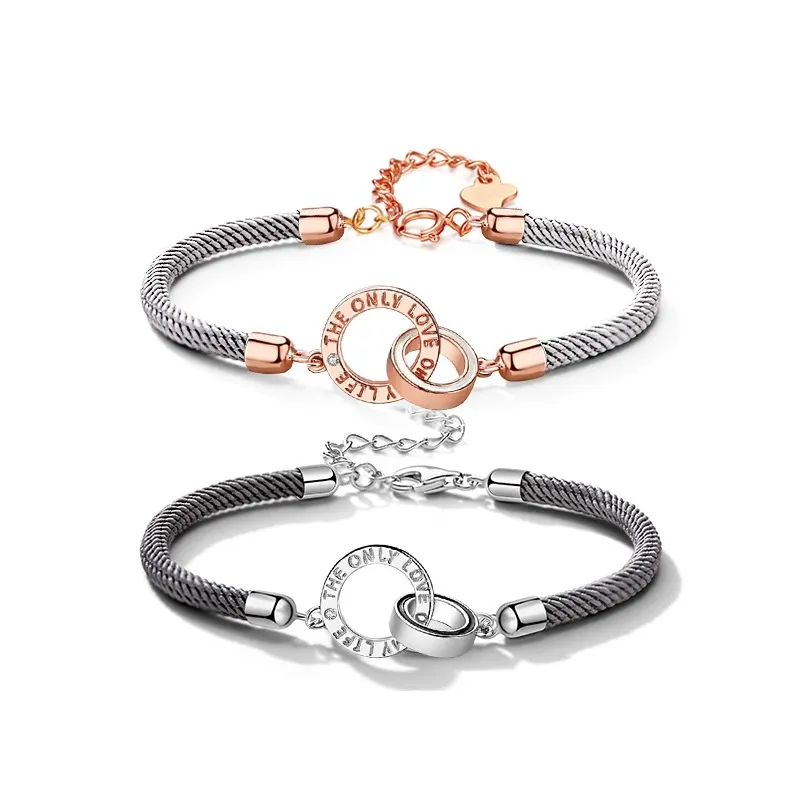 Personalized Couple Bracelets Custom Names Matching Bracelet Love Gifts