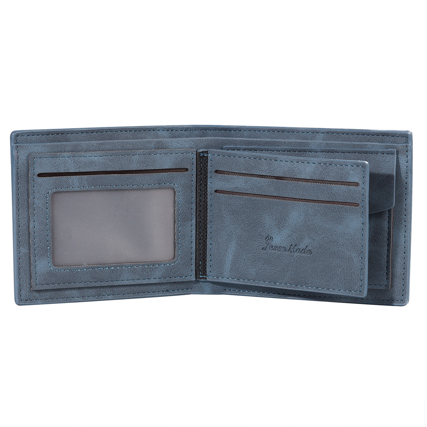 3 Names - Personalised Photo Custom Leather Men's Folding Wallet as a Father's Day Gift for Dad