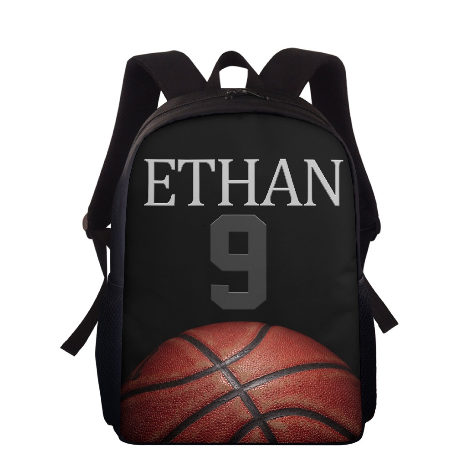 Personalised Name Football School Bag Boys Black Backpack Customized Schoolbag Travel Bag For Kids