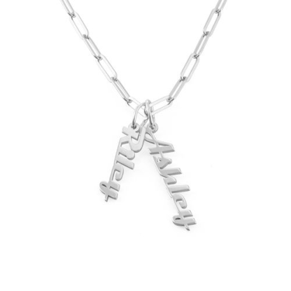 Personalised Chain Link Necklace Custom 1 Name Necklace Gift For Women