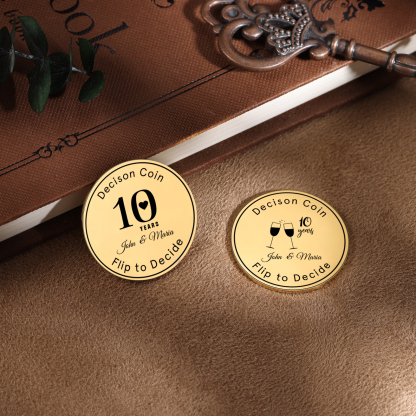 2 PCS Personalized Name Stainless Steel Commemorative Coin Custom Anniversary Special Gift