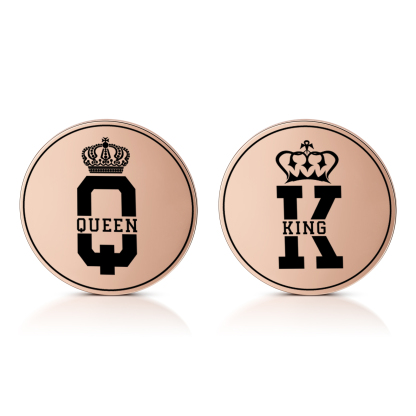 2 PCS Personalized Name Stainless Steel Couple Coin Custom Anniversary Special Gift