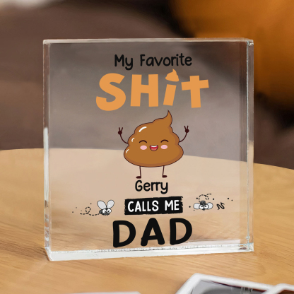 1 Name - Personalised Monster and Shit Style Custom Name Acrylic Ornament Father's Day Gift for Dad
