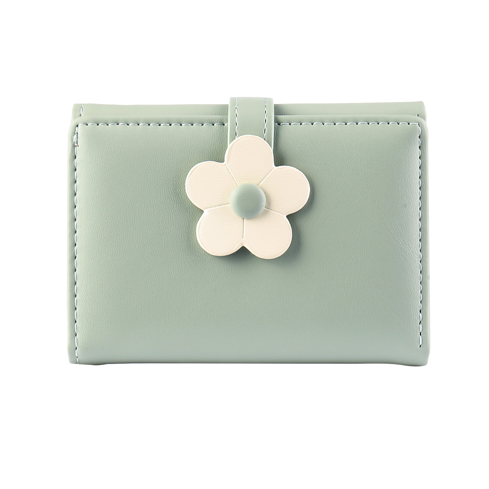 Custom Purse-Women's Personalised Photo PU Leather Flower Wallet Coin Purse Four Colors Available Gift for Her