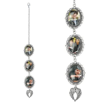 Personalised Custom 3 Photo Angel Wings Pendant, a Special Graduation Gift for Him