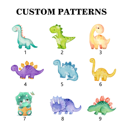 Personalised Pencil Case Custom Name & Dinosaur Pattern Pen Pouch Back To School Gift for Boys Girls