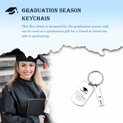 1 Name - Personalised Name Exquisite Graduation Keyring Gift For Her/Him