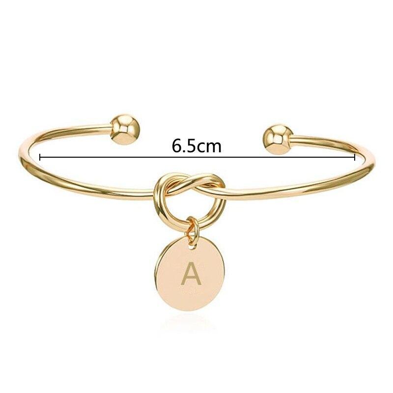 26 Letter Round Pendant Personalized Bracelet