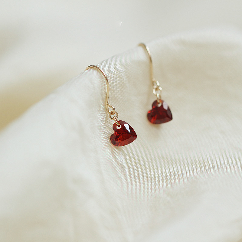 925 Silver Heart Earrings for Women