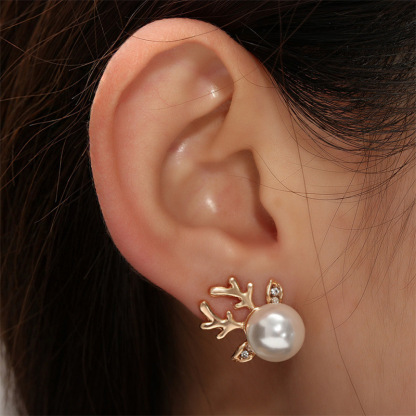 Exquisite Antlers Christmas Earrings for Woman for Girls