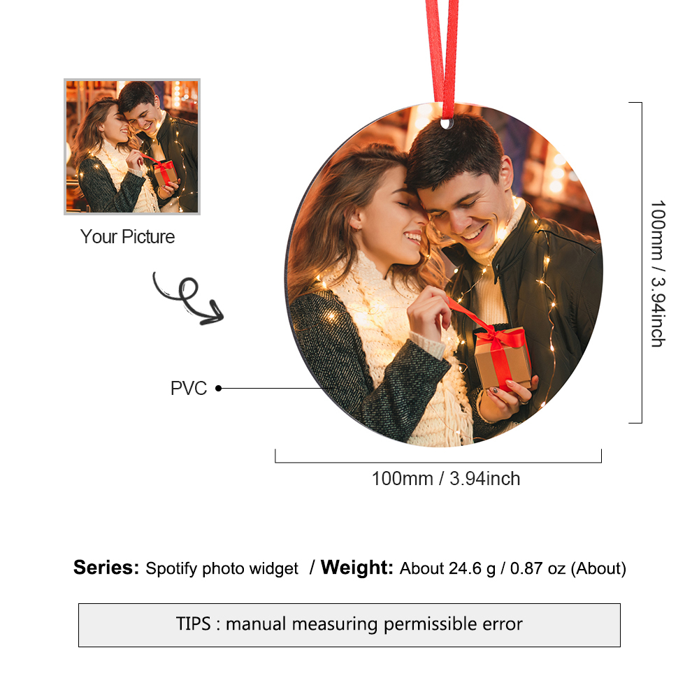 Personalized Spotify Code Music Christmas ornament-Custom 1 Photo